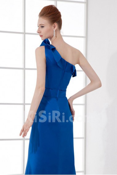 Satin Asymmetrical Sheath Dress