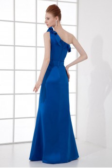 Satin Asymmetrical Sheath Dress