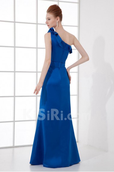 Satin Asymmetrical Sheath Dress