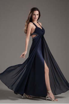 Chiffon Sweetheart Column Ankle-Length Dress