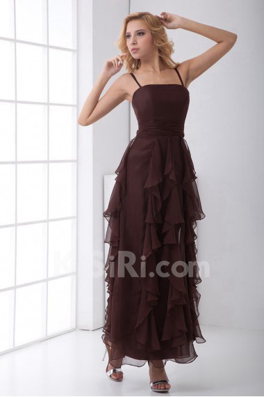 Chiffon Sheath Ankle-Length Dress