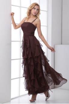 Chiffon Sheath Ankle-Length Dress