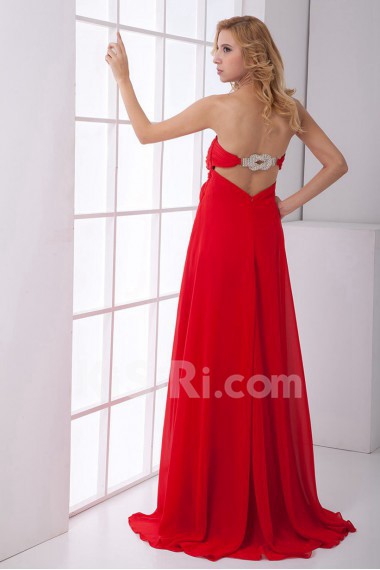 Chiffon Sweetheart Empire Dress with Sash