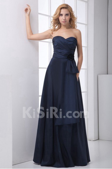 Taffeta Sweetheart Dress with Sash