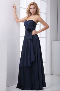 Taffeta Sweetheart Dress with Sash