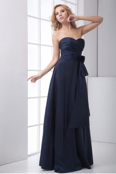 Taffeta Sweetheart Dress with Sash