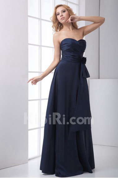 Taffeta Sweetheart Dress with Sash