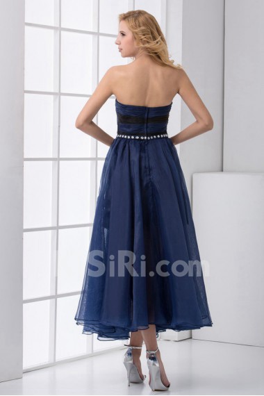 Chiffon Sweetheart Column Ankle-Length Dress with Sequins