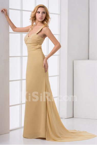 Chiffon Sweetheart Column Dress