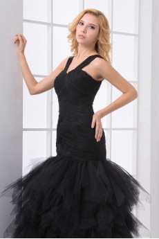 Net Sweetheart Sheath Dress with Crisscross Ruched Bodice