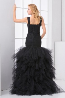 Net Sweetheart Sheath Dress with Crisscross Ruched Bodice