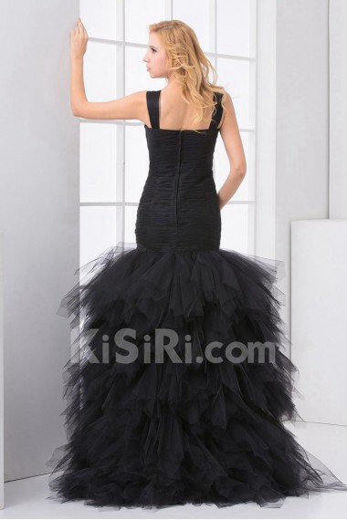 Net Sweetheart Sheath Dress with Crisscross Ruched Bodice