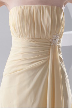 Chiffon Strapless Column Dress