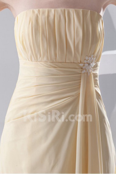 Chiffon Strapless Column Dress