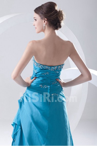 Chiffon Strapless A Line Dress with Sequins