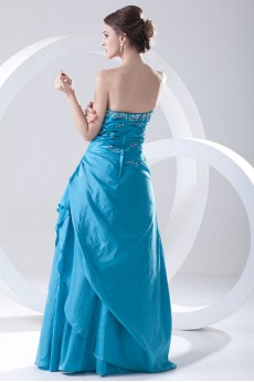 Chiffon Strapless A Line Dress with Sequins