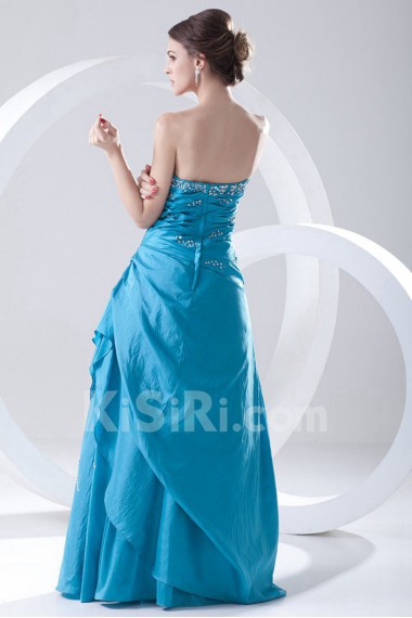 Chiffon Strapless A Line Dress with Sequins