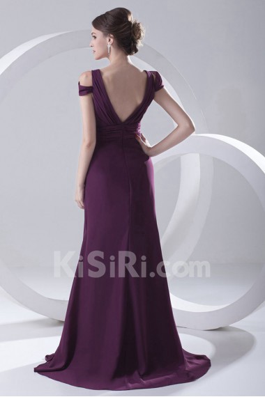 Chiffon V Neckline A Line Dress