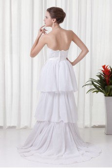 Chiffon Strapless Empire Dress with Sash