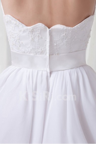 Chiffon Strapless Empire Dress with Sash