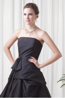 Taffeta Strapless A Line Floor Length Dress