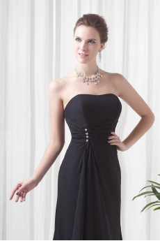 Chiffon Strapless Sheath Dress