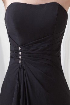 Chiffon Strapless Sheath Dress