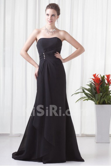 Chiffon Strapless Sheath Dress