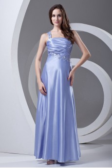 Satin Straps Column Dress with Sequins