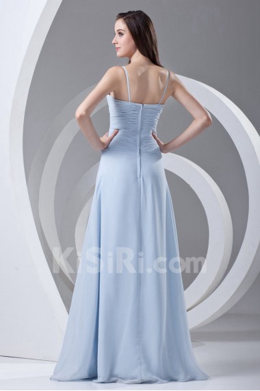 Chiffon Sweetheart A Line Dress with Directionally Ruched Bodice