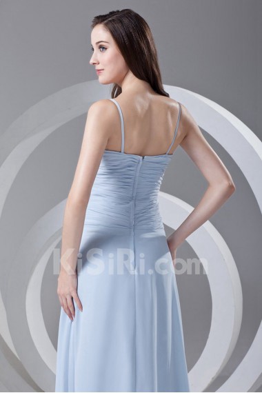 Chiffon Sweetheart A Line Dress with Directionally Ruched Bodice