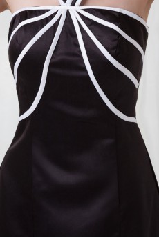 Satin Straps A Line Dress