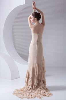 Chiffon Strapless Sheath Dress