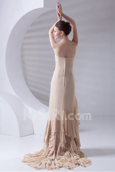 Chiffon Strapless Sheath Dress