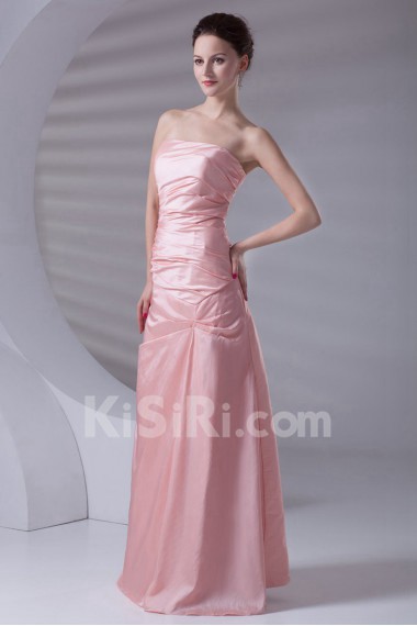 Taffeta Strapless A Line Dress