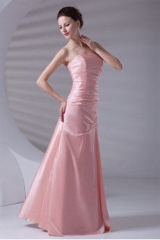 Taffeta Strapless A Line Dress