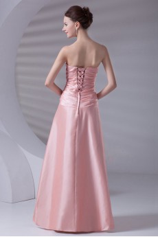 Taffeta Strapless A Line Dress