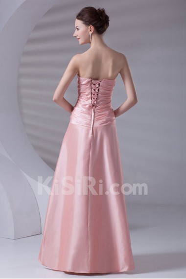 Taffeta Strapless A Line Dress