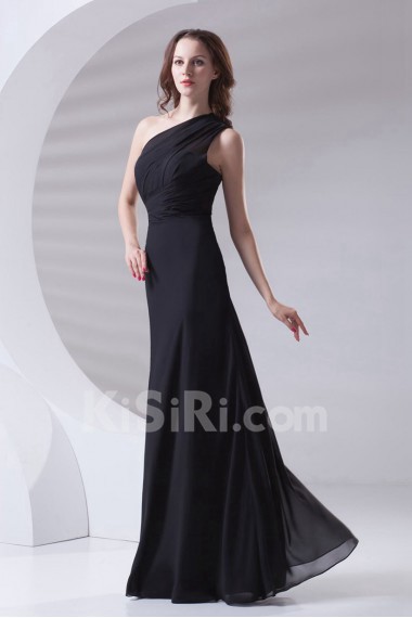 Chiffon Asymmetrical A Line Dress