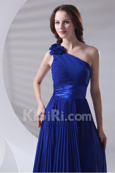 Chiffon Asymmetrical Ankle-Length Dress