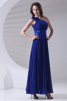 Chiffon Asymmetrical Ankle-Length Dress