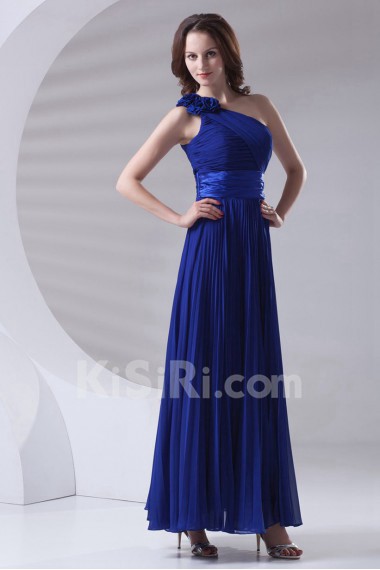 Chiffon Asymmetrical Ankle-Length Dress