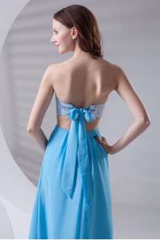 Chiffon Strapless Column Dress