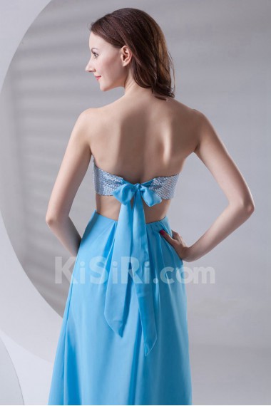 Chiffon Strapless Column Dress