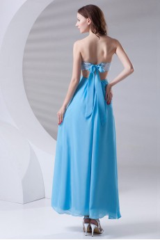 Chiffon Strapless Column Dress