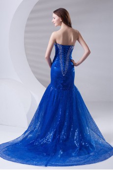 Lace Sweetheart Mermaid Dress with Sequins