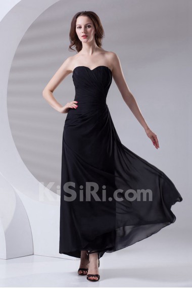 Chiffon Sweetheart Sheath Ankle-Length Dress