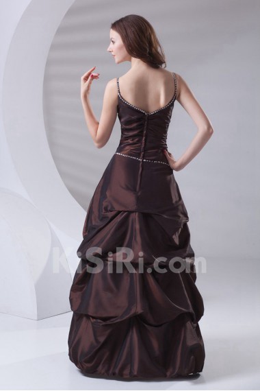 Taffeta A Line Dress with Sequins