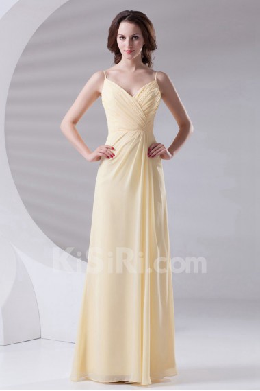 Long Soft Chiffon Column Dress