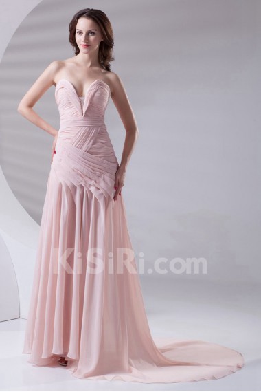 Chiffon Sweetheart A Line Dress